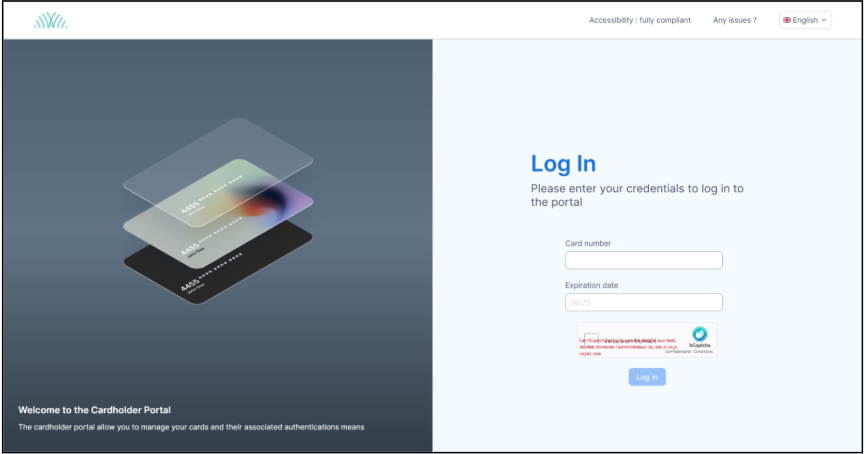 login page